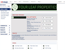 Tablet Screenshot of fourleafprop.mhvillage.com